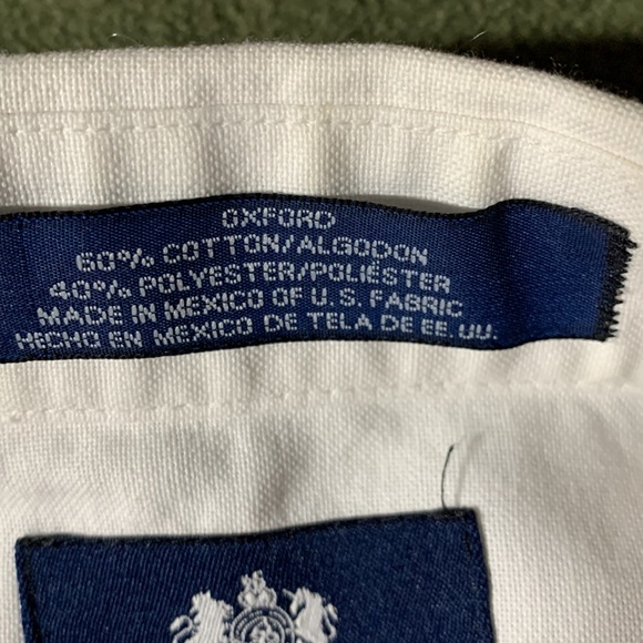 Men’s Stafford white, button up dress shirt.  Size 17. 32/33. - Picture 3 of 6